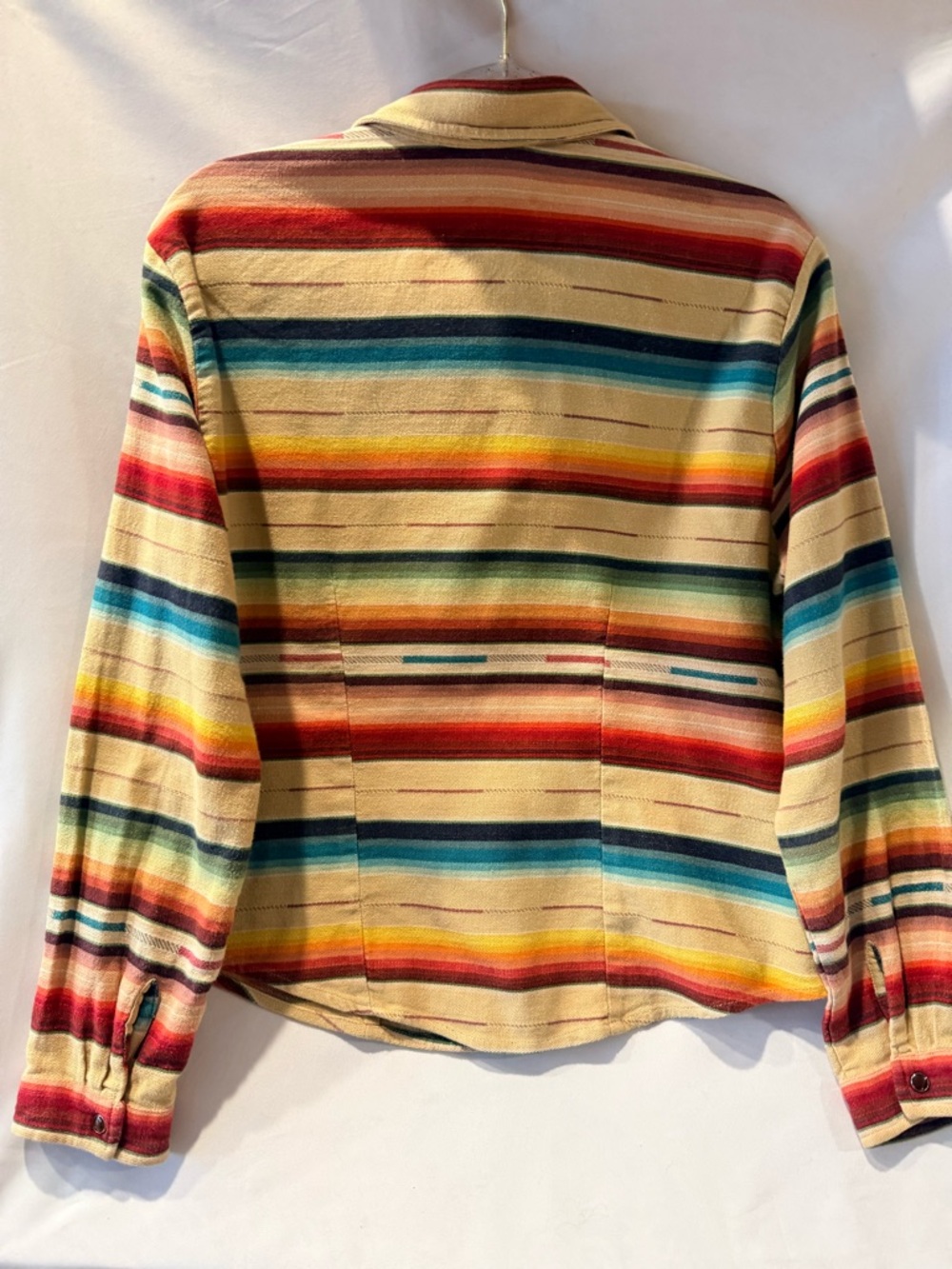 Vintage Southwestern Stripe Button-Front Shirt Jacket - Multicolor - Picture 5 of 8
